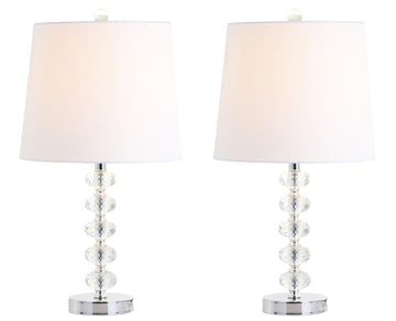 Kevin 22" Glass/Metal LED Table Lamp - JONATHAN Y